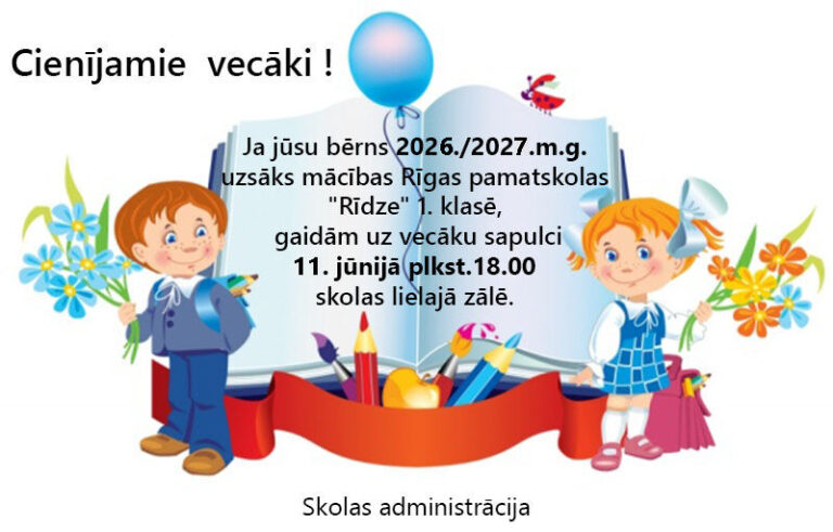 Topo&scaron;ajiem pirmklasniekiem !