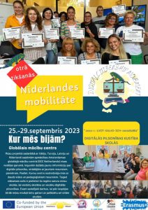 Erasmus + projekta ” Digitālās pilsonības kustība skolā” īstenošana Nīderlandē.