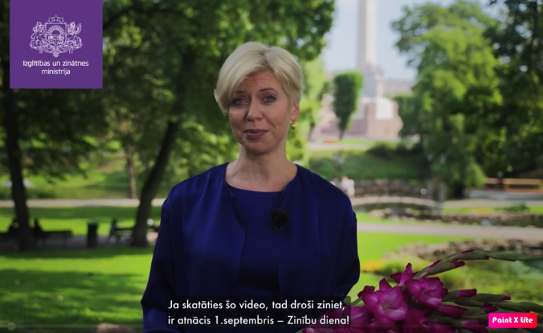Sveiciens no izglītības un zinātnes ministres Andas Čakšas jaunajā mācību gadā
